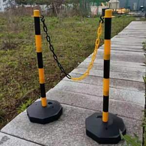 警告トラフィック群集制御バリア水充填加重ベースPEプラスチックスタンションチェーンポストプラスチックチェーン付き - Product Image 1