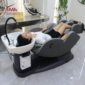 Hot Sale Elektrische verstellbare Spa-Therapie Friseursalon Shampoo Bowl Stuhl Keramik Becken Liege mit Fuß Spa Bett für Barbershop - Product Image 2