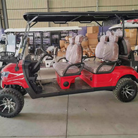 Nouvelle conception de voiturette de golf électrique chinoise 4 places, économique, avec batterie 72V 200A 150A 120A 100A, 7.5Kw, surélevée
