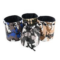 Accessoires de golf légers en cuir PU durables impression camouflage support de tees de golf étanche balle sac de poche précieux de golf
