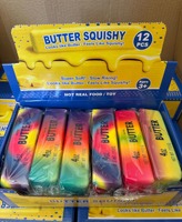 Jouet à presser en PU souple à remontée lente en forme de bâton de beurre, mignon, anti-stress, pour étudiants, jouet sensoriel portable pour les doigts, à rebond lent