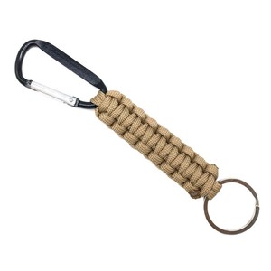 Llavero de Supervivencia con Mosquetón de Paracord, Nailon Caqui, Acero Inoxidable, Duradero, para Senderismo y Camping al Aire Libre - Product Image 1
