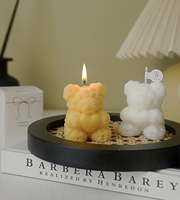 Lilin Aroma Mawar & Beruang dari Lilin Kedelai Buatan Tangan dengan Aroma Bunga untuk Natal, Hari Valentine & Acara Pernikahan