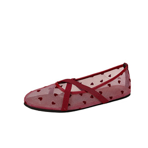 <span class=keywords><strong>Scarpe</strong></span> da Donna Traspiranti in Rete <span class=keywords><strong>con</strong></span> Stampa a Cuore, Suola Morbida, <span class=keywords><strong>Scarpe</strong></span> Basse <span class=keywords><strong>con</strong></span> Cinturino Incrociato, Ballerine - Product Image 5