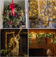 Lampu Natal 15M 500LED dengan Remote Control 8 Mode Lampu Tali Peri untuk Dekorasi Pesta Pernikahan Taman Baru