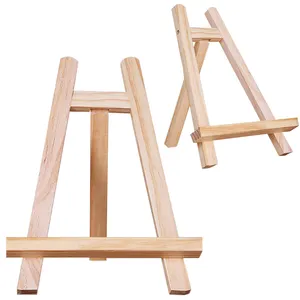 Panwenbo Wholesale Mini Wooden Easel Customize Art Work Display Mini Wood Table Paint Easels For Kids