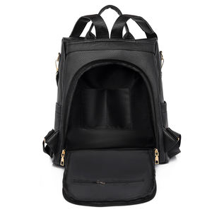 Grosir Pabrik ransel kulit PU kepadatan tinggi tahan air anti-maling ransel kapasitas besar untuk wanita tas mahasiswa - Product Image 5