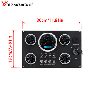 Phổ 12V/24V xe RV du thuyền sửa đổi bảng điều chỉnh đo nhiệt độ nước mới dầu áp suất dầu mức độ RPM Piston kết hợp - Product Image 4