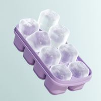 Nouveau moule à glaçons en polypropylène à design créatif de dessin animé, à film alvéolé, à pression sans contact, pour usage sportif et extérieur, avec ventouse