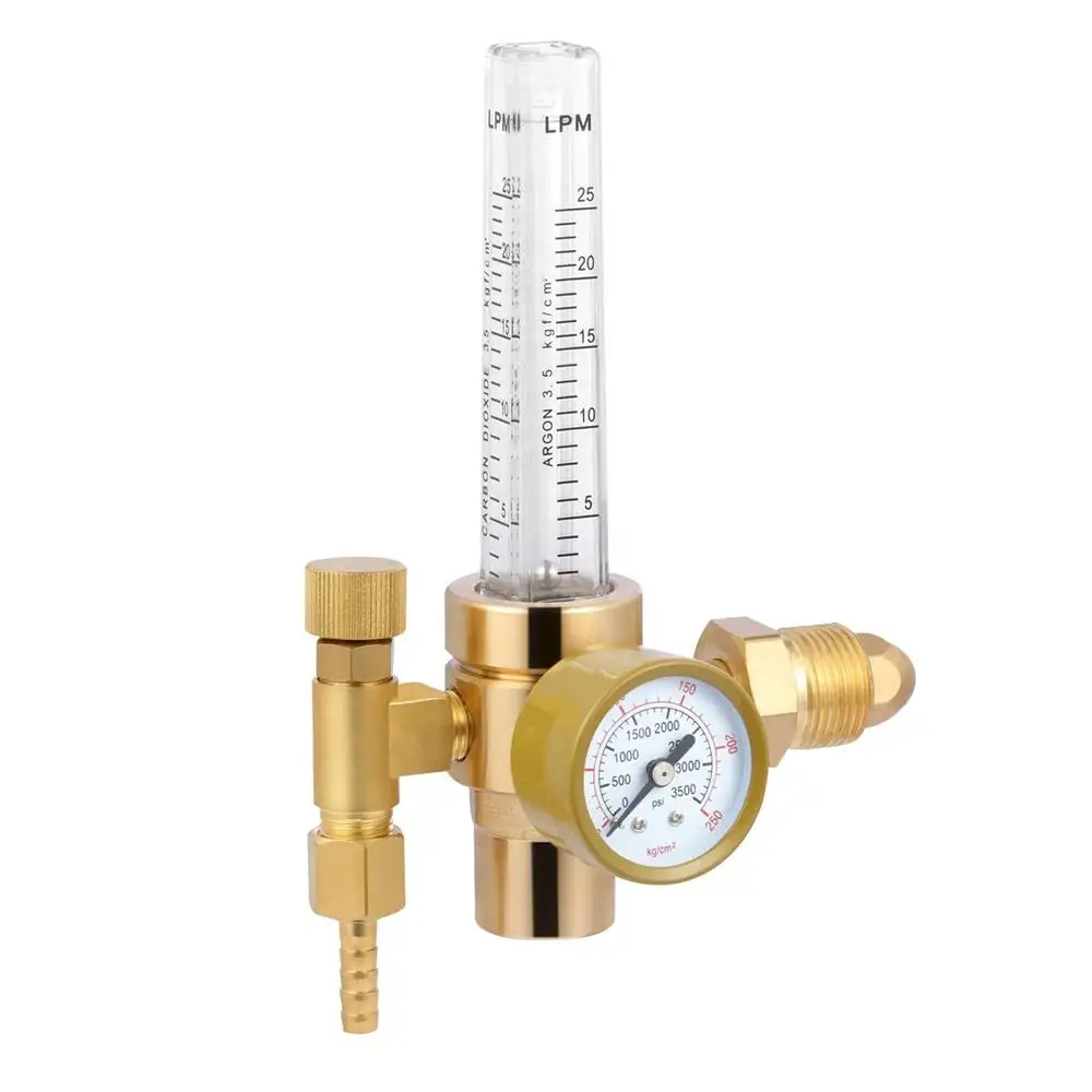 Redutor de pressão Industrial Soldagem/Corte Medidor De Fluxo Argônio/CO2 Gás Alta Qualidade Flowmeter Regulador De Latão Estável