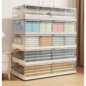 Boîte <span class=keywords><strong>de</strong></span> <span class=keywords><strong>rangement</strong></span> multifonctionnelle empilable <span class=keywords><strong>sous</strong></span> le <span class=keywords><strong>lit</strong></span> en <span class=keywords><strong>plastique</strong></span> pliable avec couvercle - Product Image 3