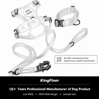 Ensemble collier et laisse tactiques pour chien avec logo personnalisé