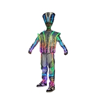 Casque Mecha Cyberpunk LED Lumineux Multicolore Rechargeable pour Spectacles, Halloween et Thanksgiving