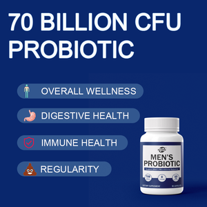 OEM/ODM Hotselling Probiotische capsules voor mannen, 70 miljard CFU, 8 soorten, Selenium, ondersteunt de spijsvertering, microbioom & immuungezondheid - Product Image 3