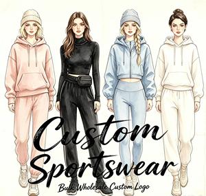 OEM Custom Winter Fleece Half Zip Tracksuit for Women Thermal Warm Vintage Stand Collar Casual Sports <b>Set</b> Design - Product Image 1