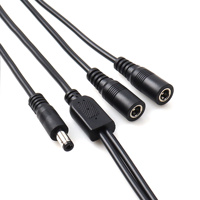Nouveau Câble DC LANO DC5521 avec Connecteurs Mâle/Femelle, Multiples Lignes d'Alimentation, Conducteur en Cuivre Pur pour LED/DVR