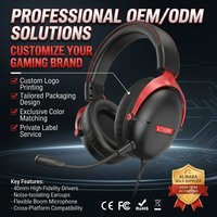 Auriculares para Juegos OEM ODM con Sonido Envolvente Virtual 7.1, Cancelación Activa de Ruido, RGB, Metal y Cuero