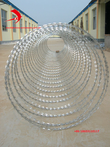 Rasoir fil coût par mètre <span class=keywords><strong>BTO</strong></span> 22 rasoir fil/chaud plongé galvanisé rasoir barbelé fil national limites mur par ISO usine - Product Image 3