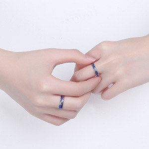 Anillos <span class=keywords><strong>de</strong></span> Plata <span class=keywords><strong>de</strong></span> Ley 925 con Diseño <span class=keywords><strong>de</strong></span> Beso del <span class=keywords><strong>Puente</strong></span> <span class=keywords><strong>de</strong></span> los <span class=keywords><strong>Suspiros</strong></span> y Cielo Estrellado, Anillos Abiertos para Parejas - Product Image 3