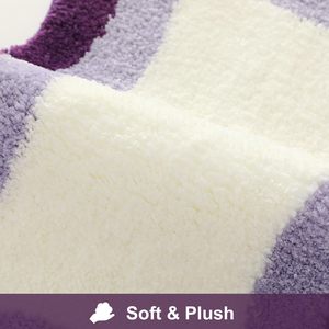 <span class=keywords><strong>Tapis</strong></span> de bain antidérapant en microfibre absorbant de forme irrégulière violet pour salle de bain et lavabo - Product Image 3
