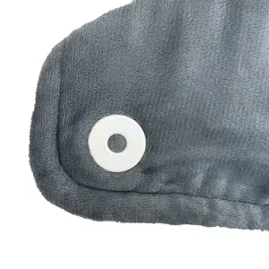 Heating Pad Suitable For Shoulder And Neck Support Flannel Washable Due To Detachable Controller Gray