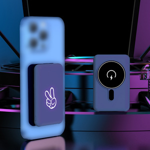 Batterie externe magnétique sans fil avec logo lumineux personnalisé, 10000 mAh, haute capacité, PD 22,5 W, batterie externe portable - Product Image 1