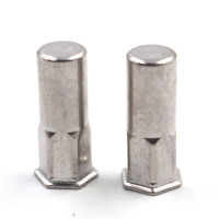 Écrou à riveter à tête fraisée hexagonale double en acier inoxydable M4 M5 M8 SS304 316 316L A2 A4 70 80 ANSI AISI 304 316 SUS 304 316