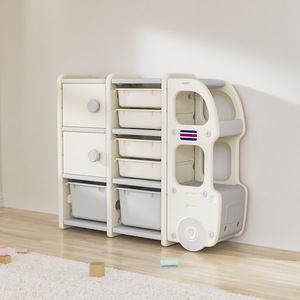 Hotsale Car Shape Large-Capacity Shelf Book Shelves Organizer Rack Plastic baby drawer Kids Toy Storage Cabinet