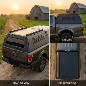 Vente chaude 2026 : Hard-top en aluminium pour camion, couverture de benne haute pour <span class=keywords><strong>Chevrolet</strong></span> <span class=keywords><strong>Silverado</strong></span> 1500 et Dodge RAM 1500 (modèles 2017-2026, 5,8 pieds) - Product Image 2