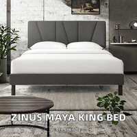 Tête de lit pour lit King Size 150x200cm, hauteur 11,8 pouces, éco-responsable, rembourrée, avec sommier à lattes en bois