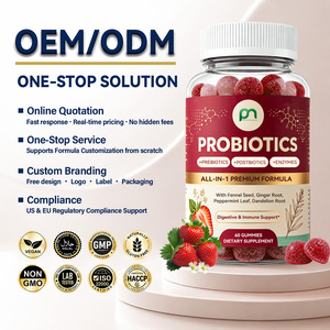 Gummies Probiotiques Multi-Souches 100 Milliards de CFU Marque Blanche OEM pour la Santé Digestive Intestinale, Non-OGM, Véganes, Vente en Gros B2B - Product Image 3