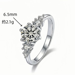 Anillo de Compromiso de Moissanita de Color Fantasía, 1ct D VVS, Corte Redondo con Certificado GRA, Banda Delgada de 1.8mm, Anillos de Lujo S925 - Product Image 6