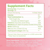 Gommes au collagène végétalien ODM, marque privée, avec vitamine C E biotine pour hommes et femmes, croissance des cheveux, peau, ongles, os, Muscle, santé