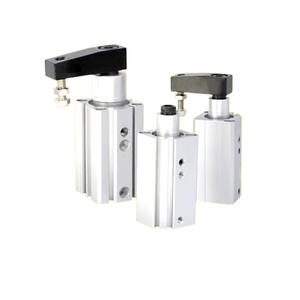 Cilindro Neumático de Sujeción Rotatorio QCK/MKB16/32-10L-20R/25/40/50/63 con Rotación de 90 Grados hacia Abajo y Conexión Roscada - Product Image 2