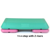 Plataforma de Step Aeróbico de 72 cm de Material PP al por Mayor con 4 Niveles Ajustables para Uso en el Hogar y Centros de Fitness