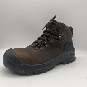 Scarpe Antinfortunistiche HY in Pelle di Qualità per Edilizia, Economiche con Puntale in Acciaio/Inserto per Suola, Stivali di Sicurezza Marroni HSB252 - Product Image 5