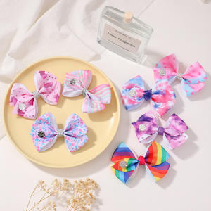แฟชั่นยุโรปและอเมริการิบบิ้นแพรต่วนแบบยูนิคอร์นคลิปติดโบว์กิ๊บกิ๊บกิ๊บหนีบผมแฟนซีสำหรับสาวน้อย - Product Image 2