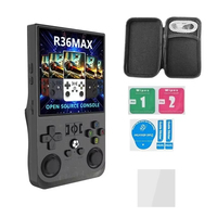 Console de jeu portable R36 Max R36s 2025 avec 128 Go/64 Go, plus de 10000 jeux, système d'exploitation Linux, écran couleur, jeu rétro portable, batterie 4000 mAh, Wi-Fi