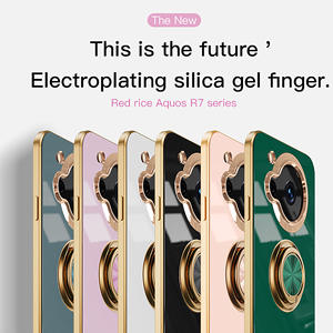 Coque souple en TPU pour galvanoplastie 6D avec support d'anneau en métal pour <span class=keywords><strong>Sharp</strong></span> <span class=keywords><strong>Aquos</strong></span> <span class=keywords><strong>R7</strong></span> R8 R9 Pro /Sense 7 8 9 - Product Image 6