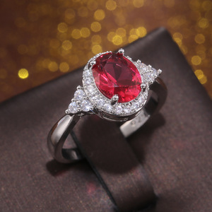 Anello vintage classico rosso esagerato, regalo per donna per l'uso quotidiano o per feste - Product Image 3