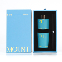 Ensemble cadeau de diffuseur de parfum et de bougie en roseau de luxe sur mesure avec étiquette privée, multi-parfums, 50 ml, 70 g