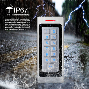 Kunci pintu tunggal pintu cerdas, pembaca kontrol akses, tombol, kartu kedekatan, Rfid 125khz, tahan air - Product Image 5