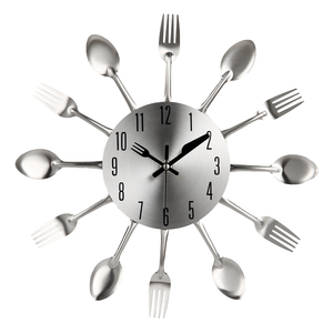 Thiết kế sáng tạo nhà bếp thạch anh giá rẻ kim loại lớn trang trí nội thất hiện đại đồng hồ treo tường tường Relojes horloge - Product Image 1