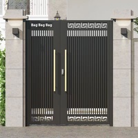 Puerta Moderna Forjada de Aluminio con Control Manual, Diseño Francés Ecológico y Duradero, Fácil Instalación, 5 Años de Garantía