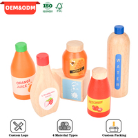 Ensemble de jouets de cuisine en bois personnalisés pour enfants, jeux de simulation de cuisine Montessori, jouets sensoriels pour développer la motricité fine, vente en gros pour les enfants d'âge préscolaire