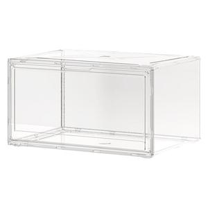 Boîte à chaussures empilable taille 14 pour baskets Boîte à chaussures en acrylique transparent porte magnétique Présentoir à chaussures à ouverture latérale Organisateurs de rangement - Product Image 5