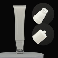 Ensemble de tubes en plastique populaires pour les soins de la peau, huile essentielle, 80 ml, 100 ml, 120 ml, emballage cosmétique en PE avec rouleaux de brosse personnalisés, tête de massage
