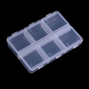 Caixa de Armazenamento para Unhas com 6/12 Compartimentos, Estojo Vazio de Acrílico para Pó de Manicure, Contas, Gemas, Strass, Joias para Unhas, Ferramenta DIY para Unhas - Product Image 3