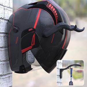 Soporte de Pared para Casco de Motocicleta, Instalación con Taladro, Gancho Universal para Casco, Soporte para Almacenamiento de Equipo de Seguridad para Bicicleta, Garaje, Armario - Product Image 5