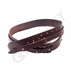 เข็มขัดหนังแซมสีน้ำตาลพร้อมกางเขนสำหรับ2025พิธีการ - Product Image 1